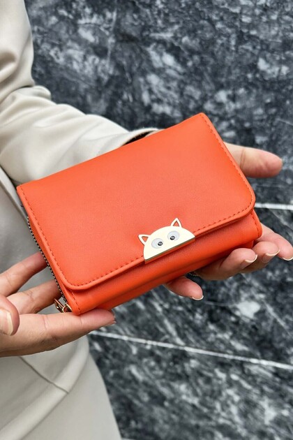 Women's Multipart Wallet with Orange Wallet
