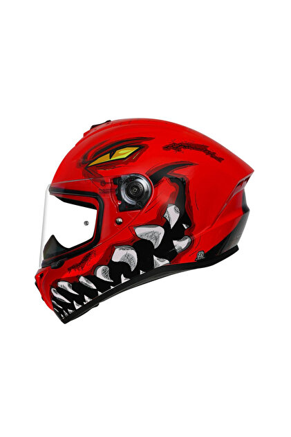 Axxis Draken S Forza A5 Matt Red Full Face Motosiklet Kaskı +