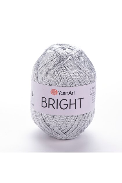 Bright - Glittered Hand Knitting Thread Silver-128