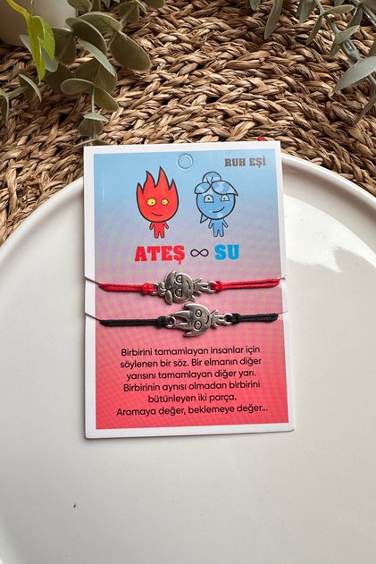 Ateş Ve Su Bileklik Arkadaşlık Bileklik Sevgili Bileklik 2 Adet