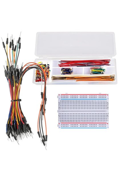 kit Breadboard Jumper Wire Kit with 400-Point Bread Board + 65pcs Multiple Sizes M/M Jumper Wire +14