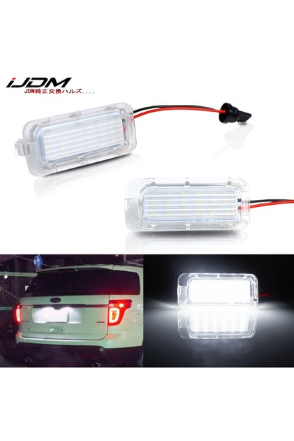 مصباح لوحة ترخيص LED كامل زينون أبيض iJDM OEM-Fit 3W 6000K أبيض لسيارة Ford Explorer Escape Fusion
