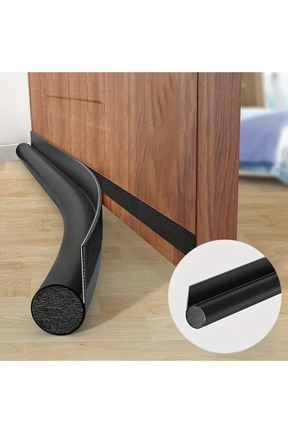 gray Adjustable Door Bottom Seal Strip Weatherstrip Under Door Draft Stopper Anti-Cold One Side Gap