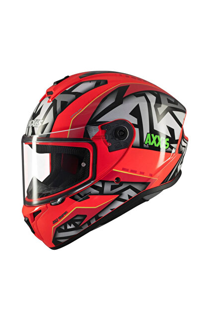 Axxis Draken S Jolly C5 Matt Red Full Face Motosiklet Kaskı +