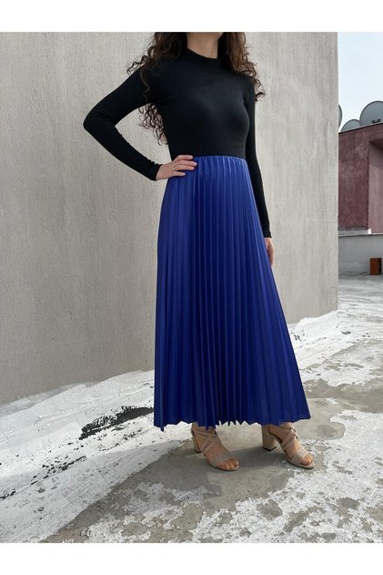PLEATED SKIRT / BLUE - TESETURER SKIRT