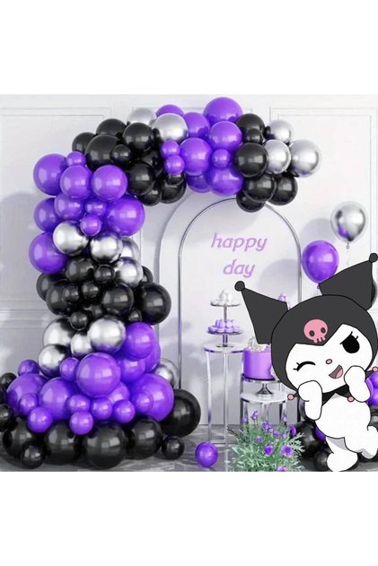 Kuromi Themed Balloon Chain