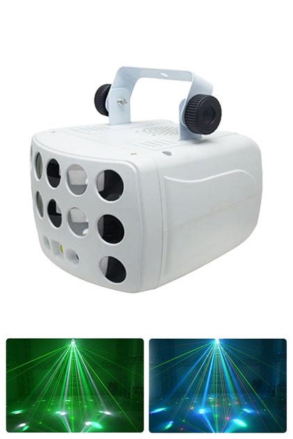 QD-110 DMX Disko Led Lazer Strobe Işık Kelebek Efekti Parti Eğlence Işık RGBW 3in1