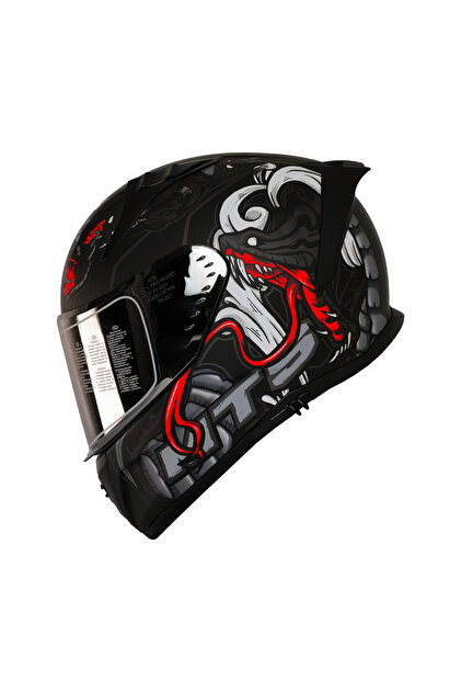 MTS PRO HELMETS M-801 SNAKE DRAGLAX RED FULL FACE MOTOSİKLET KASKI
