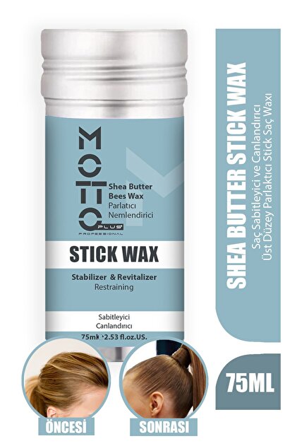マッモトワックス Motto Plus Professional Canlandırıcı ve Saç Sabitleyici Stick Wax