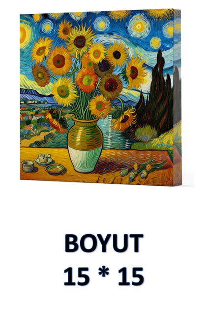 Vivago Art Van Gogh Sunflowers Unstried Notebook 15 X 15 cm Cloth Bag Gift Code 10
