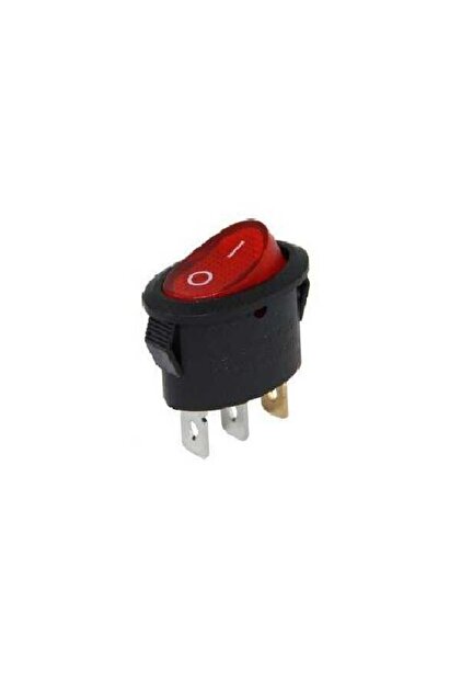 Ic-134b Oval Işıklı Anahtar On-off 3p Kcd1-9-101n 2 Li Paket Halinde