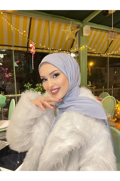 Shawl Women's Ice Gray Snap Fastener Ready Shawl