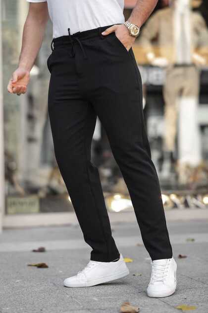 Yşrline Men's Black Jogger Pants