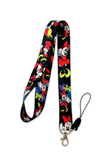 Minnie Mouse Pattern Neck Lanyard Strap Name Badge Holder-Phone Strap