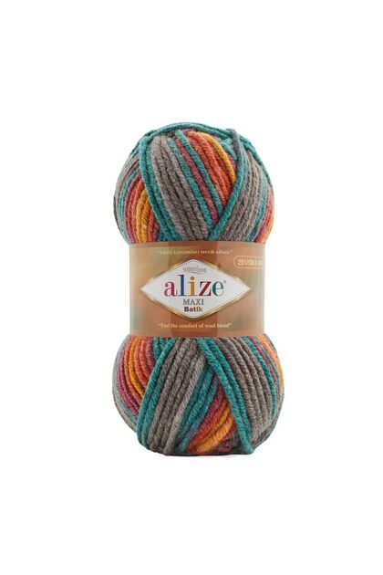 Superlana maxi tie-dye thick hand knitting thread 7830