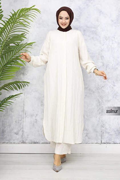 ASLNUR White Merve Hajj and Umrah Clothing Set- Trendyol