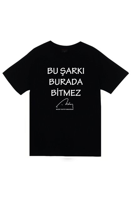 Recep Tayyip Erdogan Printed Unisex 100% Cotton Black T-Shirt