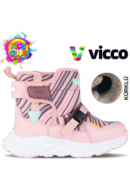 Karoo Phylon Kauçuk Taban Ortopedik Unisex Çocuk Kar Botu PUDRA