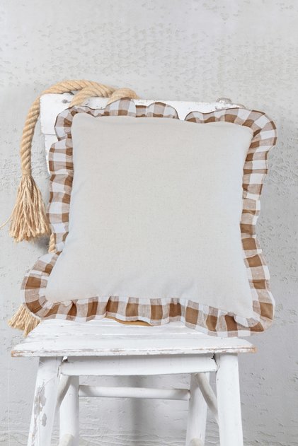 Boho Throw Pillow Cover Retro Ruffle 45X45 cm