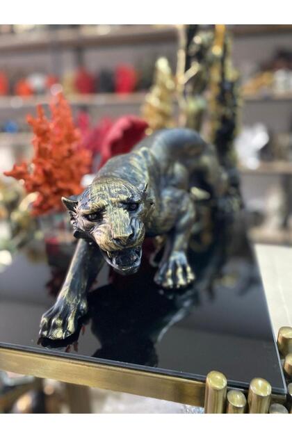 Dekotatif Kaplan Leopar Çita Panter Biblo Heykel