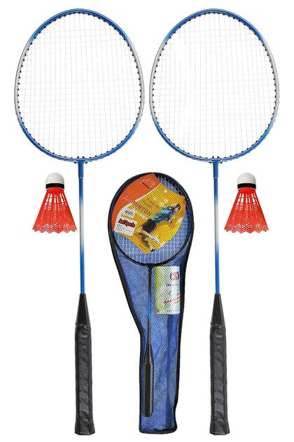 Set de rachete de badminton din geantă piese 2-rachete + 2 mingi + geantă set de mingi pentru rachete pentru copii-tineri amatori 500