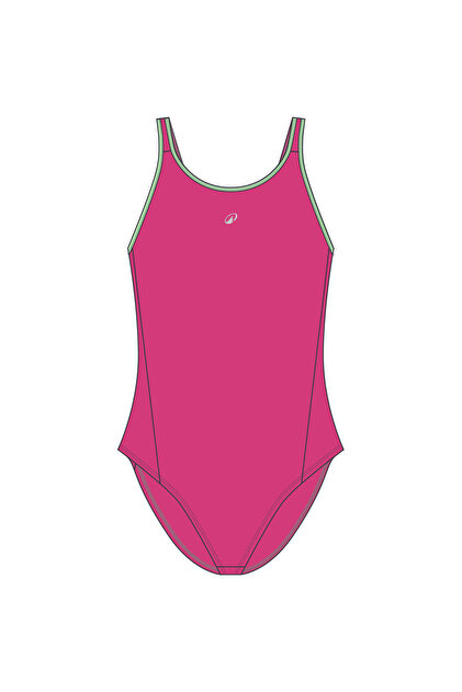 Decathlon Children's V-Cut Back Detailed Swimsuit - Pink - 500