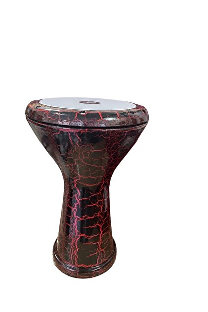 Darbuka Kırmızı Çatlak 5 numara Büyük Boy Mısır Darbuka + Alyan Anahtarı