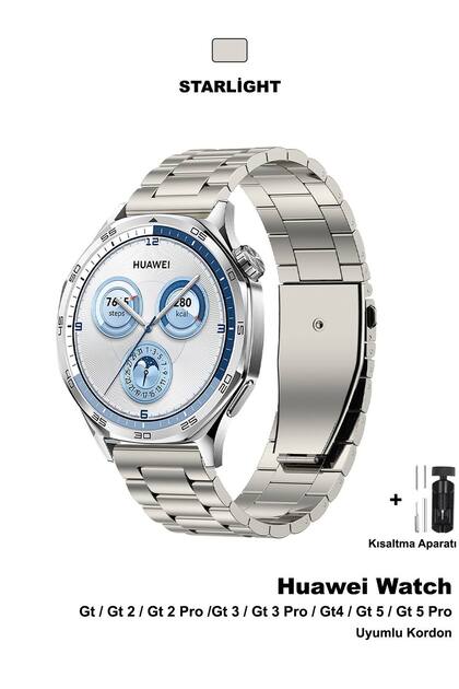 CONOCER Huawei Watch Gt4 Gt5 46mm Uyumlu Bakla Metal Kordon Kayış
