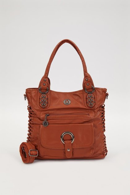 Tan Knot Detailed Shoulder Bag