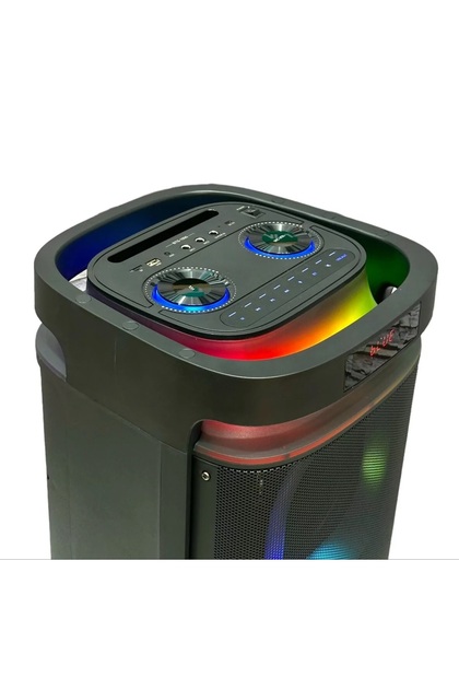 JUNGLEE ÇİFT KABLOSUZ MİKROFONLU BLUETOOTH HOPARLÖR ŞARJLI
