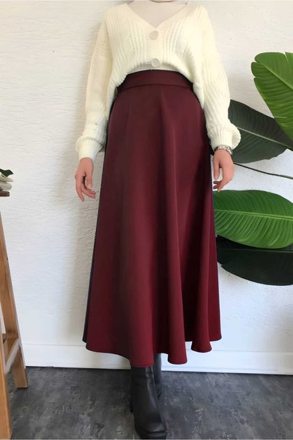 Women's Scuba Fabric Modest Skirt