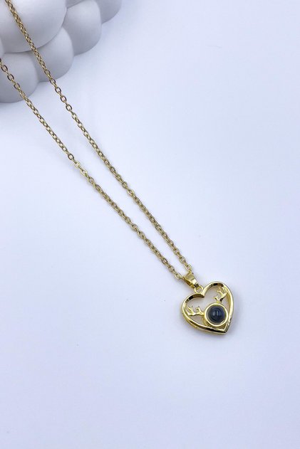 Women's Steel Heart Necklace Does Not Tarnish