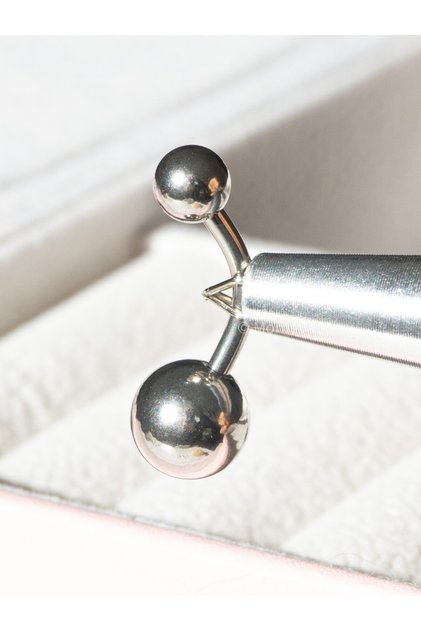 Cerrahi Çelik Taşsız Toplu Basic Minimal Göbek Belly Piercingi