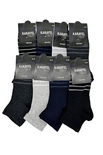 8-Pack Economical Men's Booties Socks