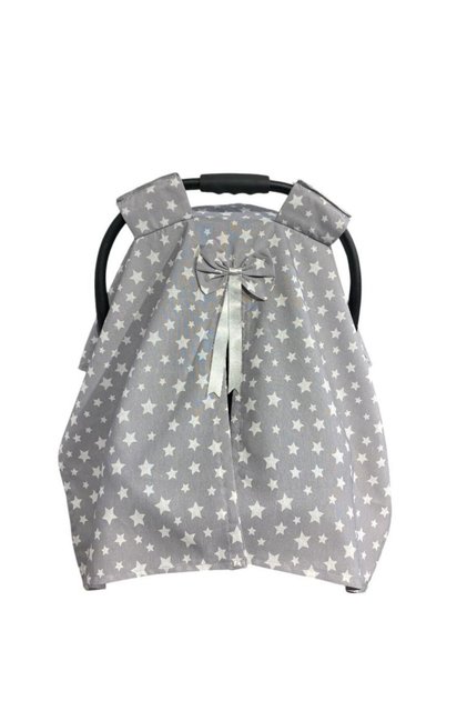 Mc.Pi̇erobaby Stroller Cover, Carseat Cover, Wind and Sun Protection Cover, Gray Star.