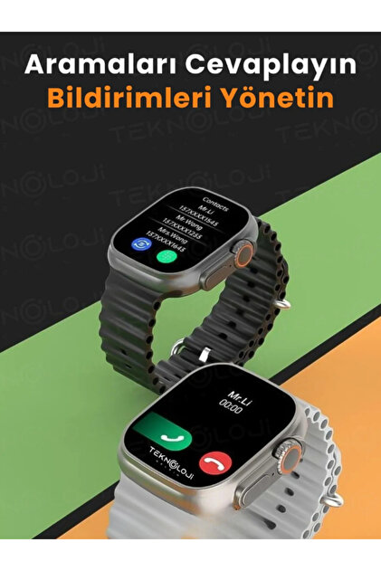 Wair Teknoloji H27 Ultra 3 Akıllı Saat Bluetooth Kulaklık ve 4