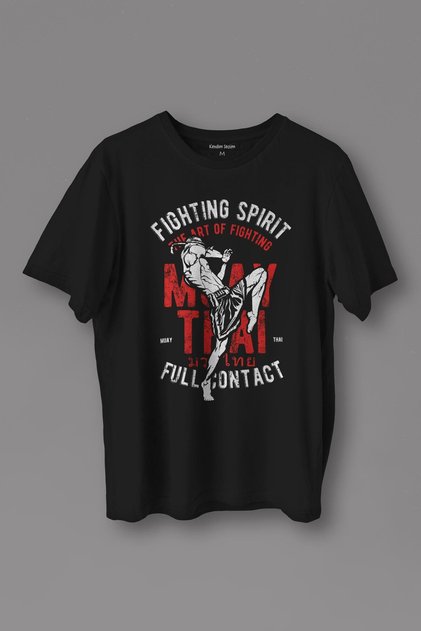 Unisex T-shirt Muay Thai Fight The Art Of Fighting Fight Black Printed T-Shirt
