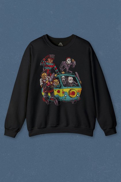 Unisex Sweatshirt Horror Movie Halloween Chucky Freddy Halloween Movie Cinema Printed Sweat
