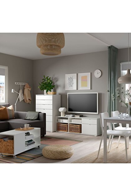 IKEA tv sehpası, beyaz, 176x37x50 cm - Fiyatı, Yorumları