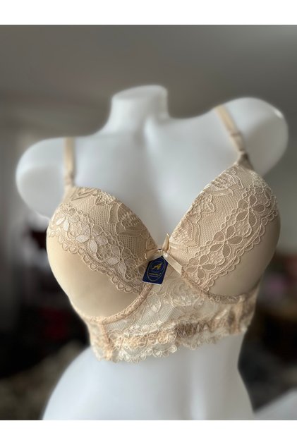 C Cup Dolgusuz Dantelli Büstiyerli Sütyen