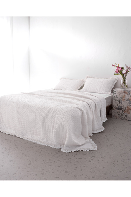 Akr Medus Single Bedspread - White