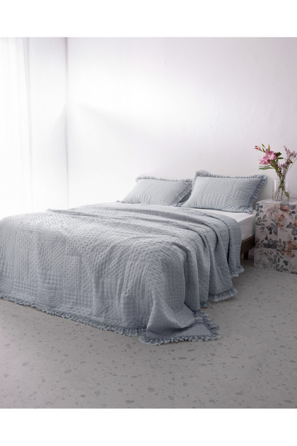 Medus Single Bedspread - Indigo