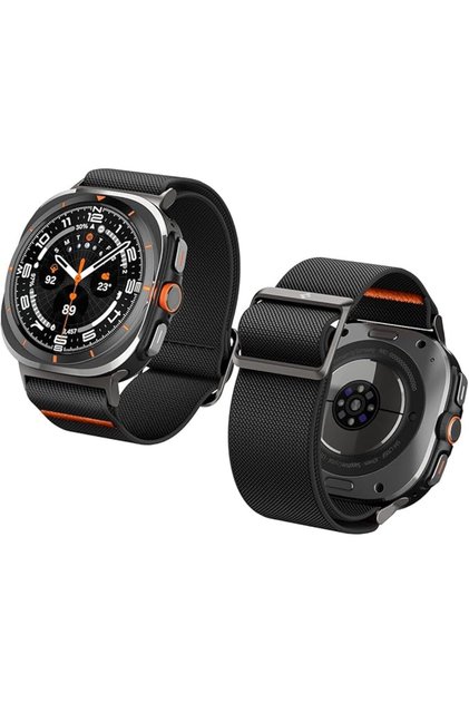 Lite Fit for Samsung Galaxy Watch Ultra Band 47mm Nylon Solo Loop Band Strap - Black