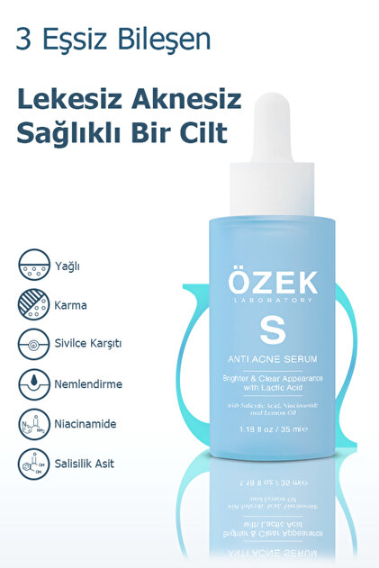 ÖZEK LABORATORY Akne Karşıtı Cilt Bakım Serumu 35 ml - Fiyatı