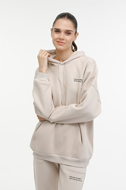 Lumberjack WB MARCIA 17 3PR Beige Women's Sweatshirt- Trendyol