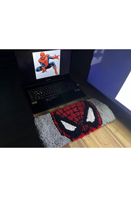 Drb Co SpiderMan Laptop Matı - Tufting Halı - Örümcek Adam Halısı