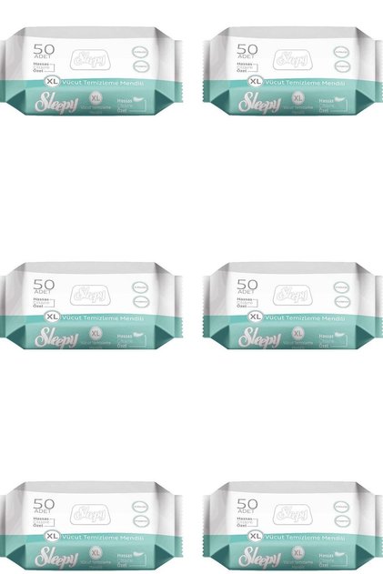 XL Body Cleansing Wipes 50 Li X 6 (Total 300 Sheets)