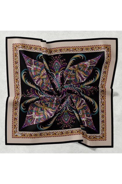 Cotton Soft Scarf Hand-Sewn Ethnic Pattern