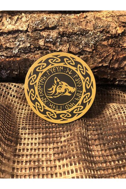 Golden Wolf Patch/Peç/Arma (7cm)