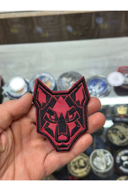 Patch Back with Velcro, Fabric Patch, Wolf Motif